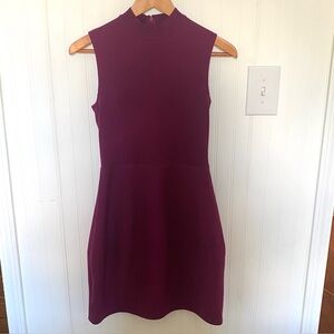 Halston Heritage Red Sleeveless Sheath Dress